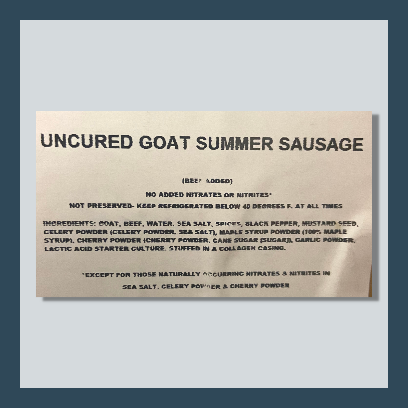 Summer Sausage
