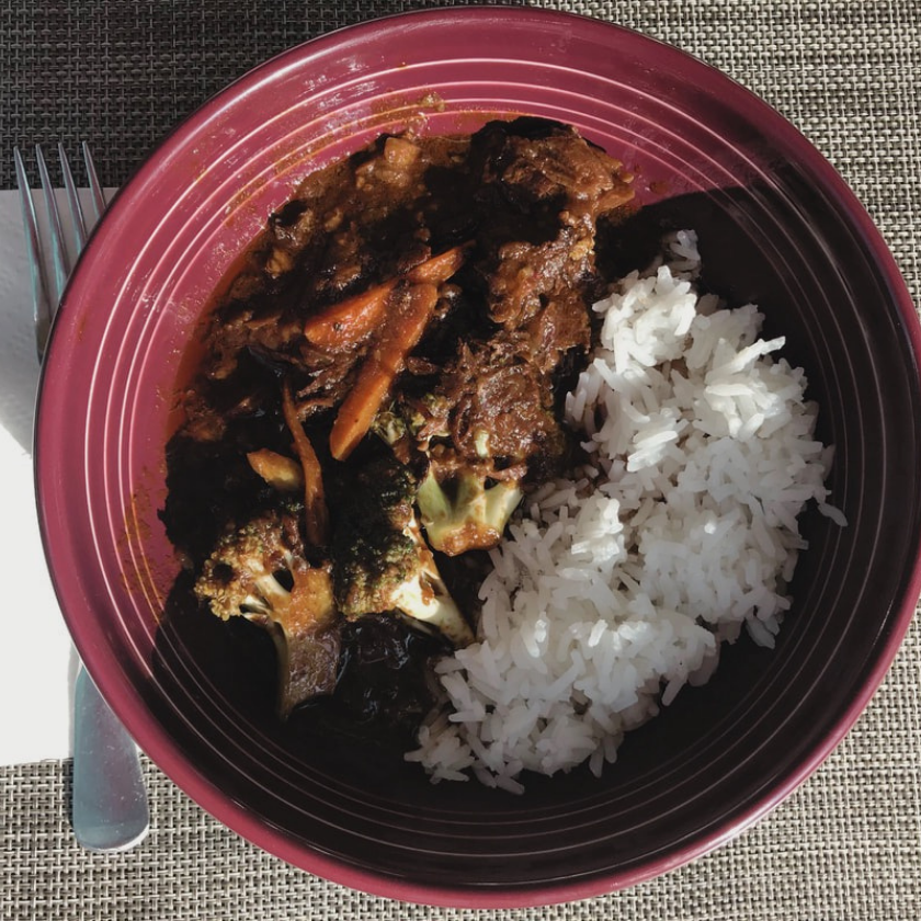 Slow Cooker Braised Goat Thai Curry