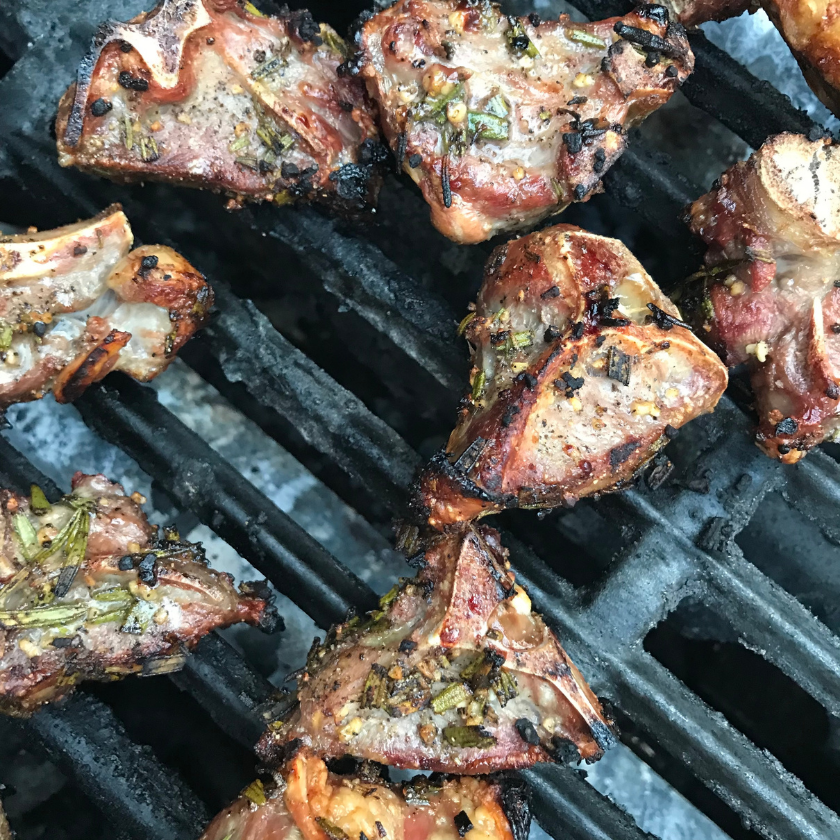 Grilled top goat meat