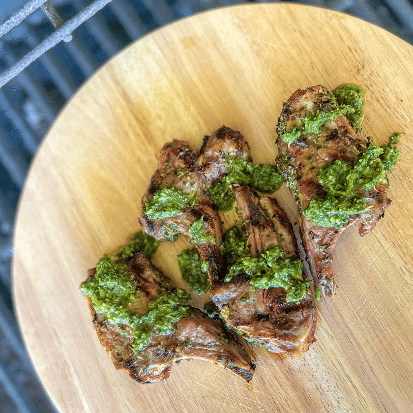 Grilled top goat meat