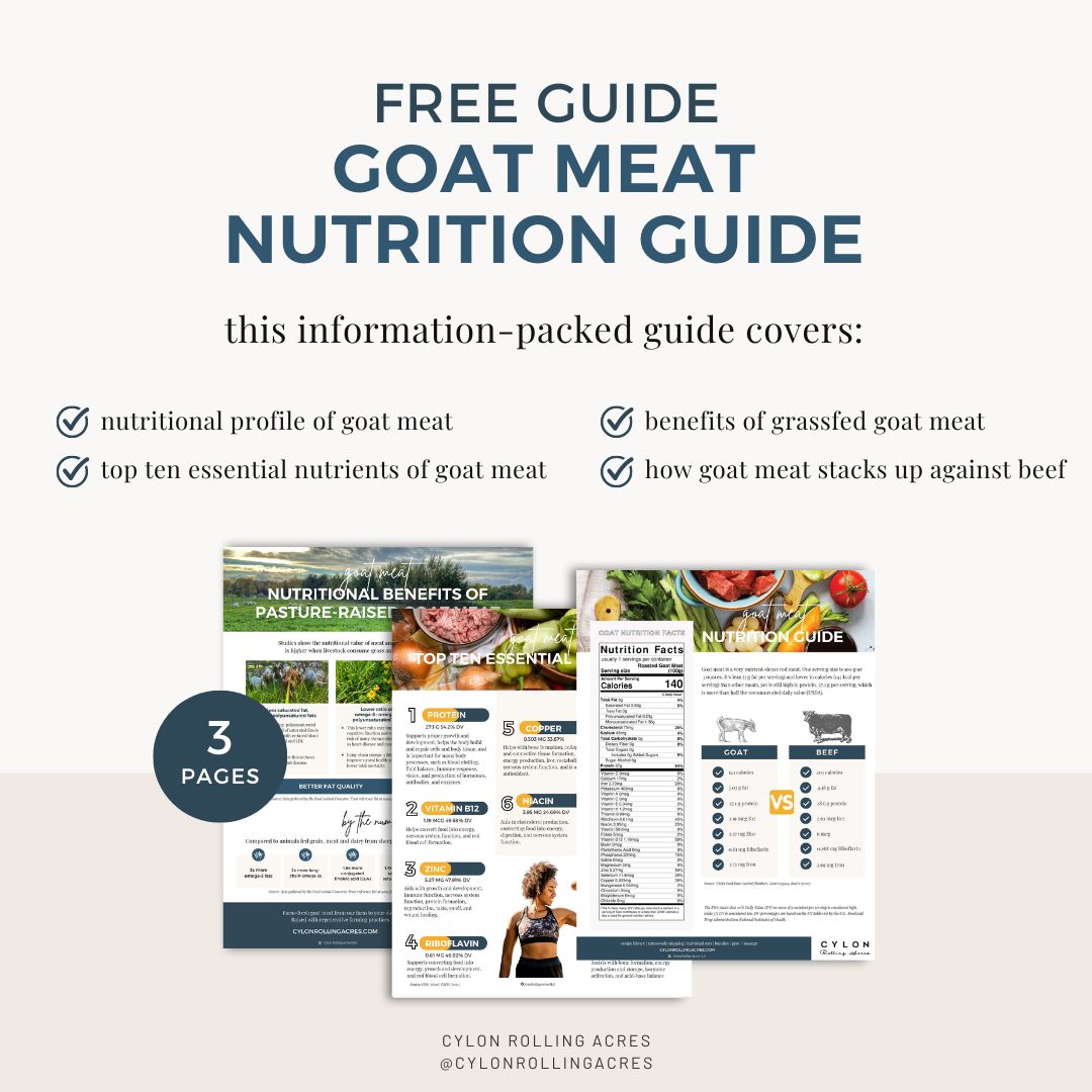 Goat Meat Nutrition Guide Cylon Rolling Acres
