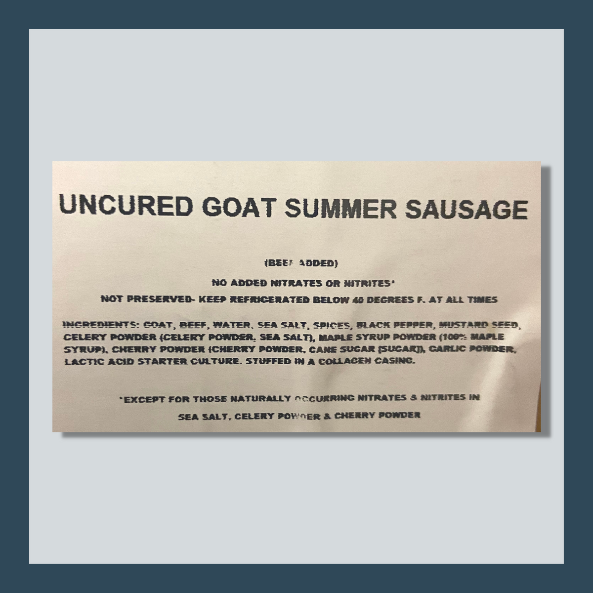 Summer Sausage